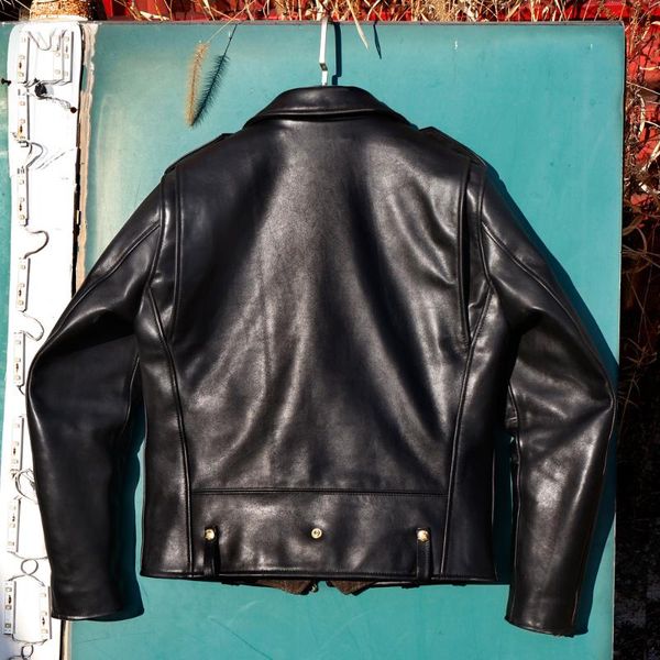 

men's leather & faux size, cd613 asian read description super quality genuine italian cow slim stylish biker jacket, Black