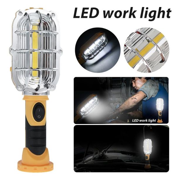 

portable lanterns led work light cob car garage inspection lamp cordless magnetic emergency hand torch