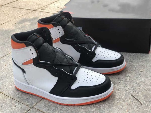 

2021 release high og 1s electro orange basketball shoes black-white-orange women men chaussures trainers sneakers sports shoe with boxw6y03i