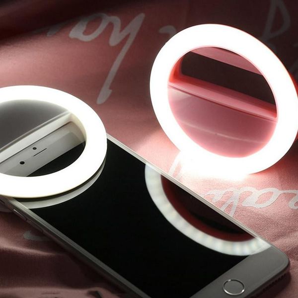 

cell phone mounts & holders selfie lamp light ring for mobile lens portable flash backlight led clip 11 pography video
