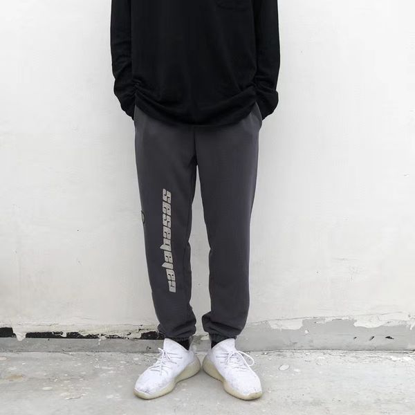 

2021 new season 5 sweatpants men women embroidery jogger calabasas pants drawstring rwkl, Black