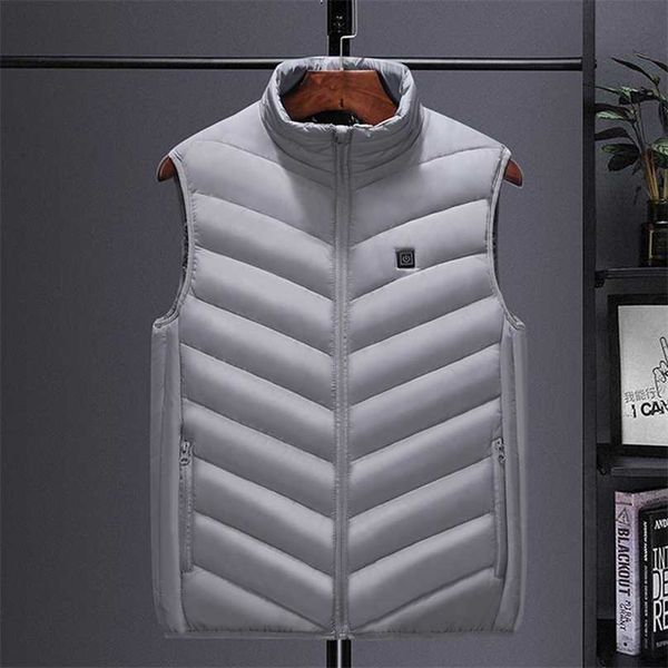 Gilet da uomo Gilet da uomo in cotone in autunno e inverno Gilet riscaldante elettrico in grafene Usb Sicurezza Intelligente Abbigliamento a temperatura costante 211111