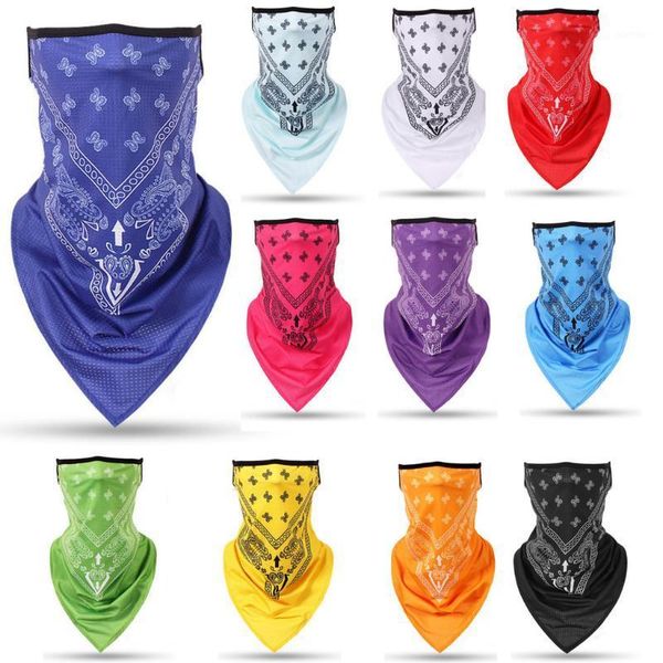 

summer mesh bandana fishing triangle scarf outdoor face mask tube scarf neck cover dustproof hiking balaclava headband unisex1, Black