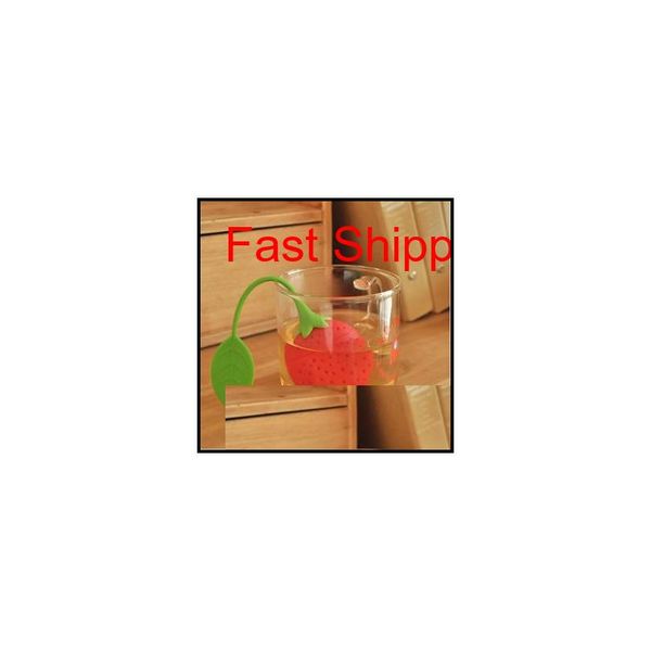 

strawberry shape silicon tea infuser strainer silicon tea filler bag ball dipper jmyrm zyvci