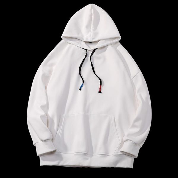 

men's hoodies & sweatshirts nice men harajuku women baggy streetwear white hoodie male hip hop oversized basic pullover, Black