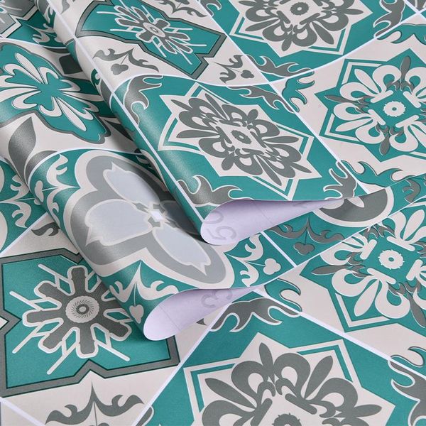 

wallpapers thicken floor stickers bathroom waterproof toilet wall kitchen non-slip self-adhesive