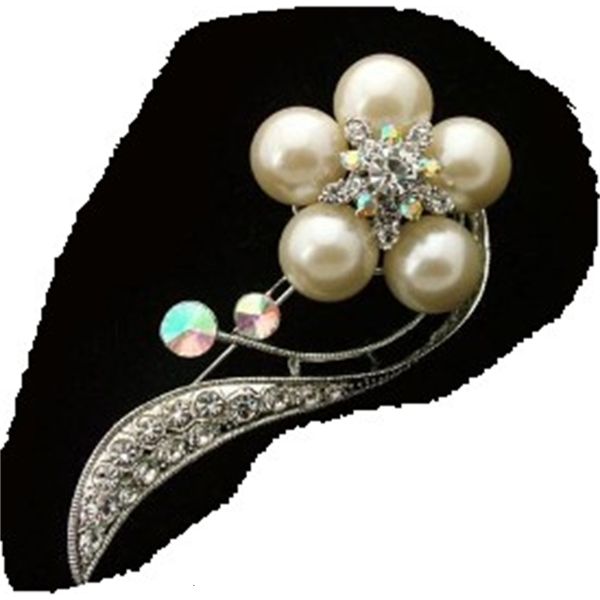 

crystal fly pearl men and women chest brooch ( 80mm*40mm ) ming, Gray