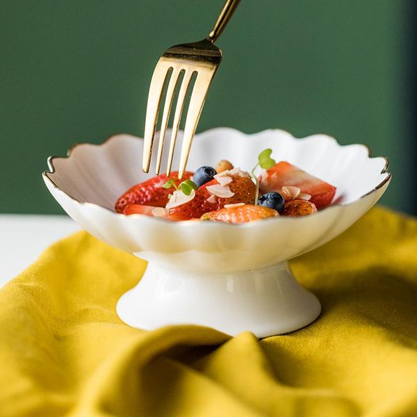 

bowls ceramic bowl phnom penh flower plate tall ice cream fruit salad french retro chrysanthemum cup cl102001