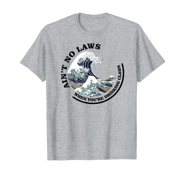 

great wave ain't no laws when you're drinking claws kanag, White;black