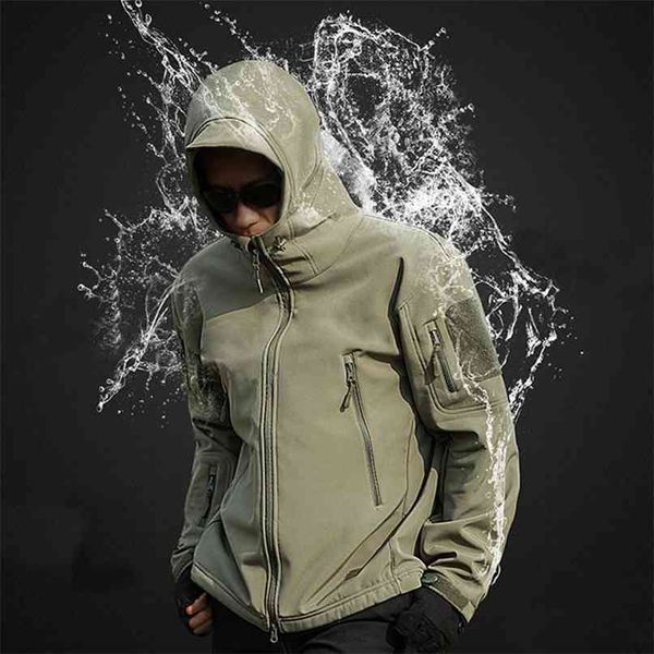 

lurker shark skin soft shell v5 military tactical jacket men waterproof windproof soft shell windbreaker camouflage army coats 210820, Black;brown