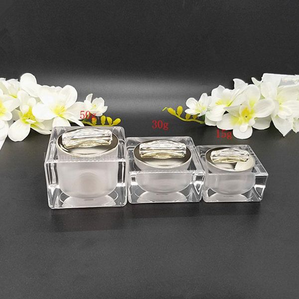 

5pcs acrylic cream jar,cosmetic jar,special acrylic bottle with double wall created diamond crystal cream bottle
