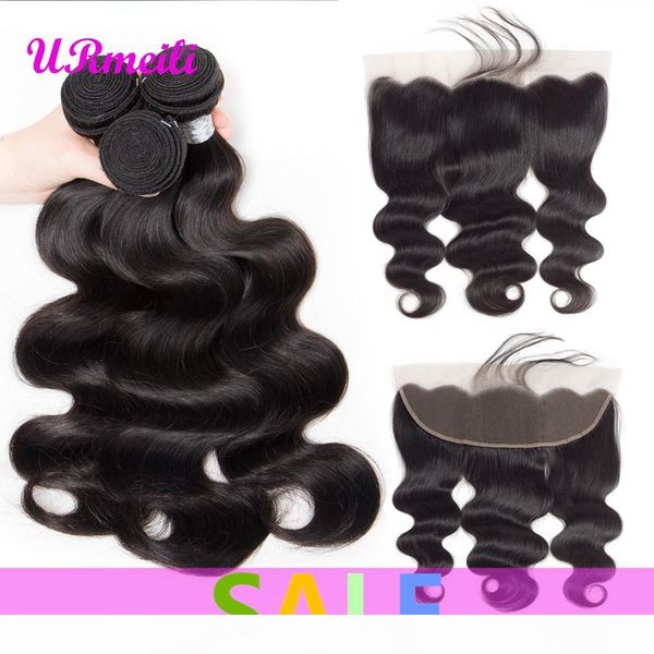 

brazilian hair body wave 3 4 bundles with frontal 10a brazilian virgin hair bundles with closures body wave human hair bundles with frontal, Black;brown
