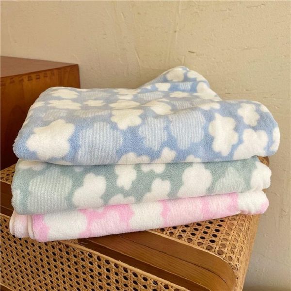 

towel ins wind homemade pink cloud bath coral fleece super absorbent face wipe quick-drying beach