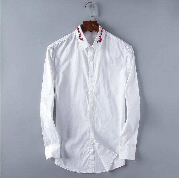 

2021 men's business casual shirt men long sleeve striped slim fit masculina social male t-shirts new fashion man checked #6602 shirt, White;black
