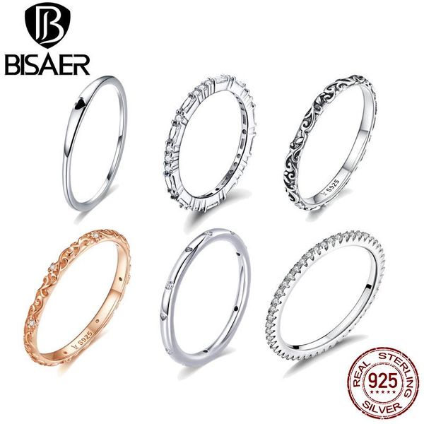 

wedding rings 925 sterling silver for women zircon simple round finger female authentic jewelry anel, Slivery;golden