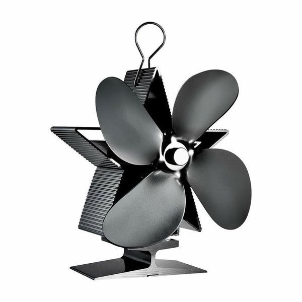 

humidifiers fireplace thermal power five-pointed star air heater low noise efficient heat dissipation stove fan four blade