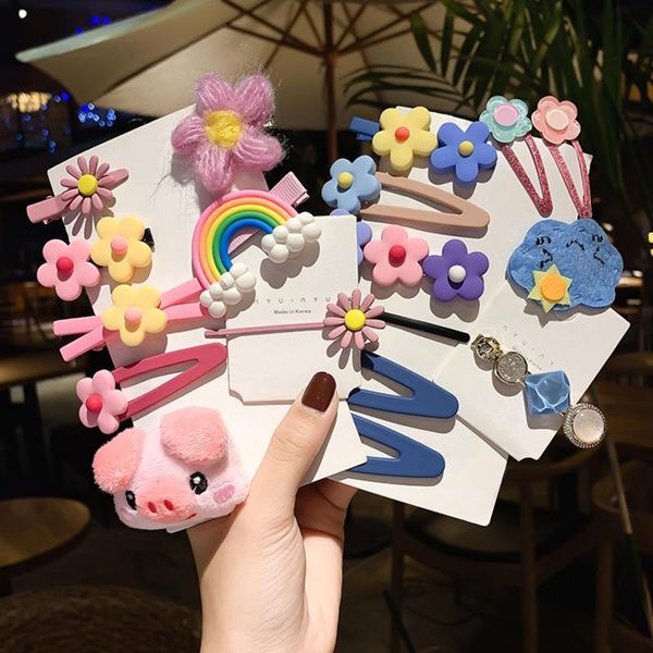 

hair accessories [xwen] 2021 colorful plush cute bb clip girl's side headdress korean small women's mori velvet wool ty0586