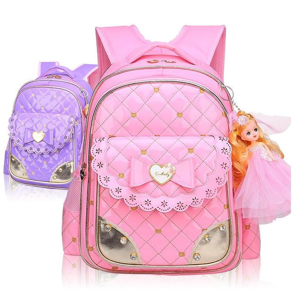 

cute bow school bags for girls children backpacks primary students backpacks waterproof schoolbag kids book bag