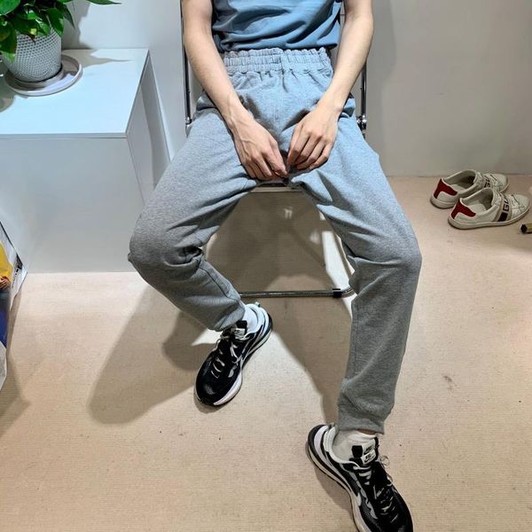 

men's pants self retaining two colors, easy to wear, thin loop cotton, comfortable leisure sports neckguard kzg0507, Black