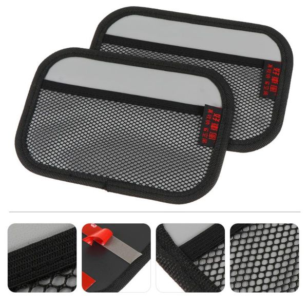 

car organizer 2pcs sticky storage mesh bag sundries holder mobile phone