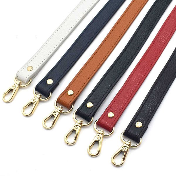 

120*2cm adjustable genuine leather shoulder bag straps for handbag band replacement trap fashions 210624, Black