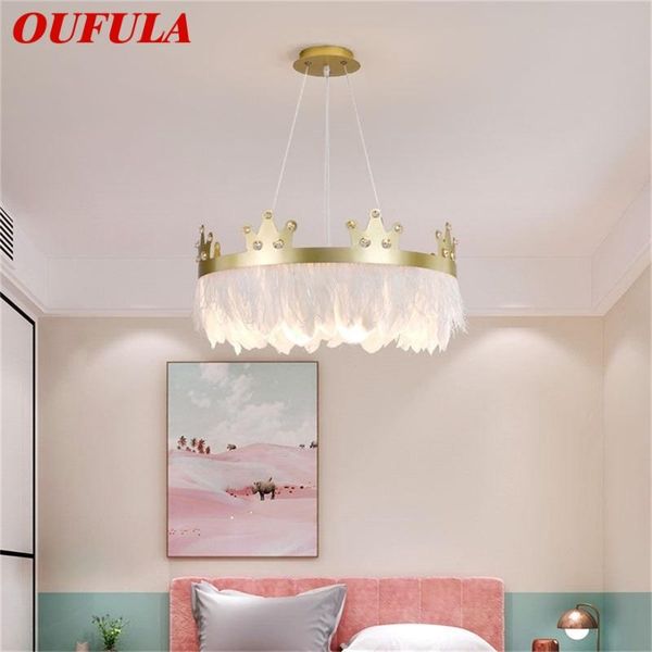 

pendant lamps oufula nordic crown light chandelier fixtures led modern creative lamp decorative for home