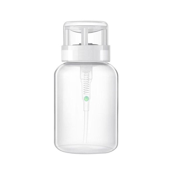 

storage bottles & jars 200ml manicure travel press-type bottle nail polish remover pump dispenser empty plastic cosmetic container