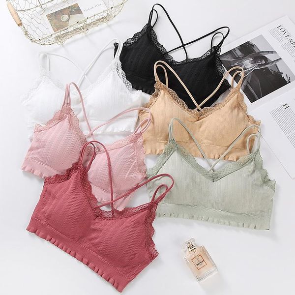 

beauty back underwear women push up bra elastic fitness bralette backless lace sleep lingerie bras female brassiere, Red;black