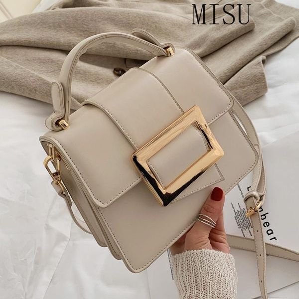 

belt buckle design pu leather crossbody bags for women 2021 mini shoulder simple bag female travel handbags simple style