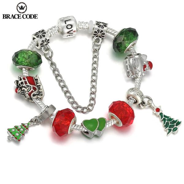 

charm bracelets a+ year's fashion alloy christmas bracelet female gift children holiday love silver plated, Golden;silver