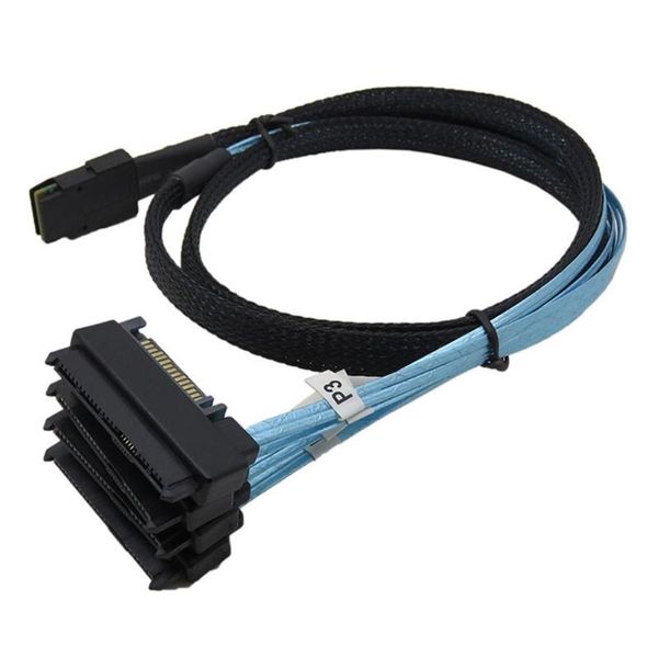 

computer cables & connectors 50/100cm sas sata cable internal mini 36pin sff-8087 to (4) 29pin+15pin sff-8482 with power