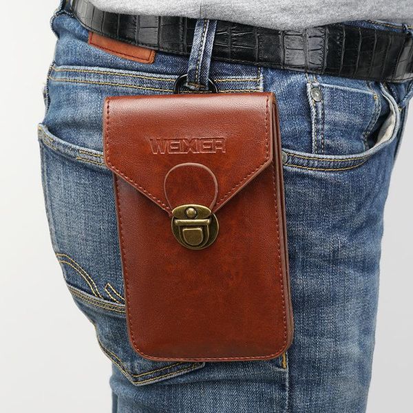 

wallets 6.5 inch leather holster case for iphone x xs max 7 8 6 plus belt clip mobile phone pouch samsung s10 s9 s8 note, Red;black