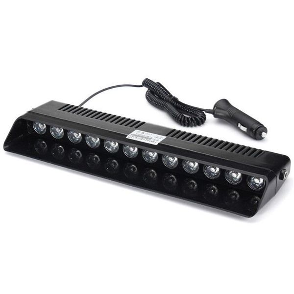 

car headlights 12w 12led white amber light emergency warning strobe flashing bar hazard security accessory