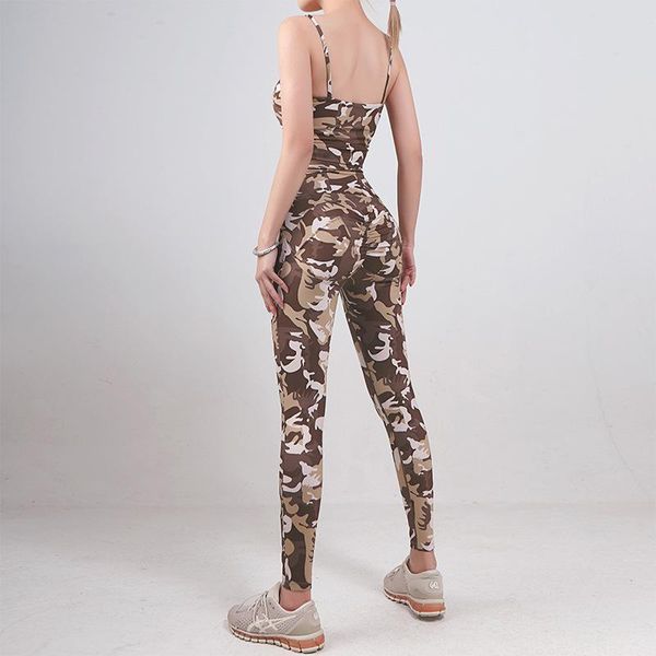 

peneran camouflage yoga set women gym clothes sport outfit scrunch leggings bra set for fitness workout clothes women sportswear, White;red