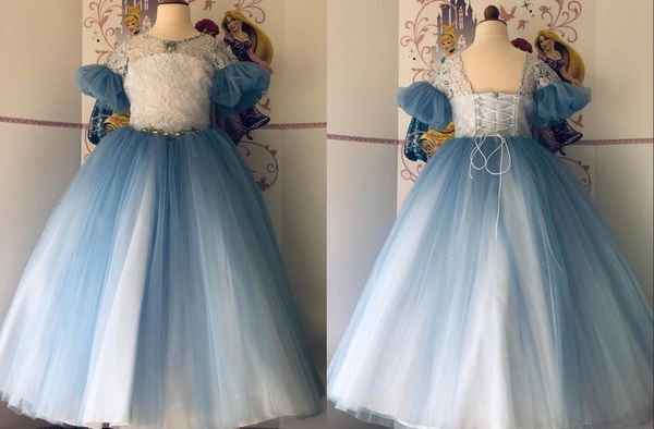 Скромные рукава Juliet Willeves Flower Dirds Платья Multi Color Princess Tulle кружева Applique Bows 2021 Pageant Prom Formal First Pression Press