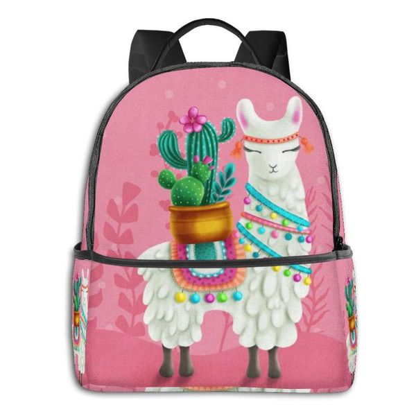 

backpack school bags for teenage cute llama travel style back pack korean