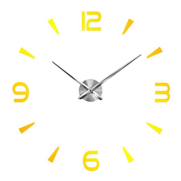 

3d diy wall clock mirror surface mute clock sticker for home l