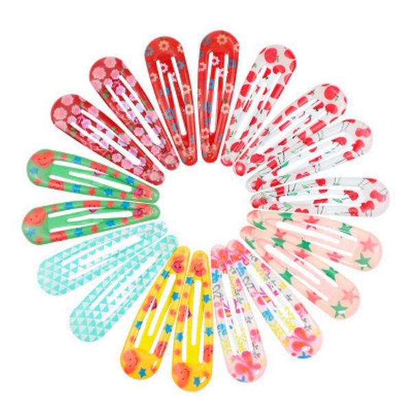 

hair accessories 10-40pcs 5cm snap clips for pins hairpin color metal fruit barrettes baby children women girl styling, Slivery;white