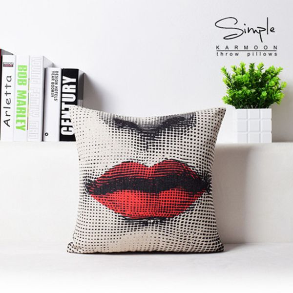 

cotton linen throw pillow case square cover home tree pattern