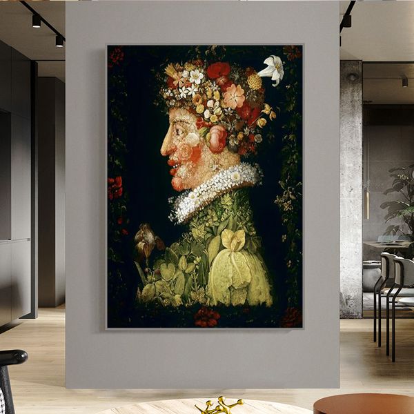 Fiori di grandi dimensioni Uomo Pittura a olio classica Stampa su tela Poster e stampe Famose immagini d'arte Decorazione della casa Cuadros