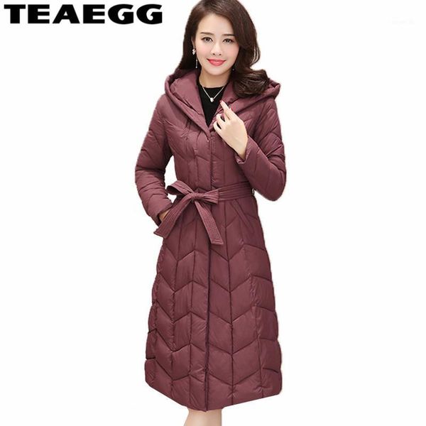 

teaegg woman coats winter 2018 casual plus size 3xl womens winter jackets hooded cotton parka mujer woman clothes outwear al14951, Black
