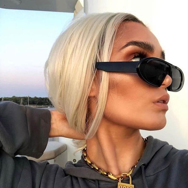 

sunglasses 2021 vintage fashion women oval small frame shades sun glasses female leopard black eyewear uv400, White;black