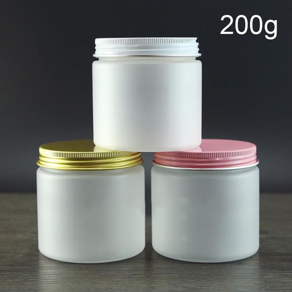 

storage bottles & jars 200g matte plastic bottle empty cosmetic jar body lotion refillable honey cream cookie candy frost container 7oz