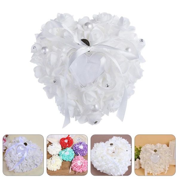 

cushion/decorative pillow 1pc heart shape ring box wedding holder cushion