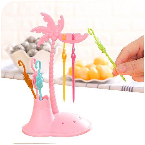 

xunzhe creative fruit and vegetable stainless steel fruit fork picks salad dessert fork set for restaurant picnic cutlery