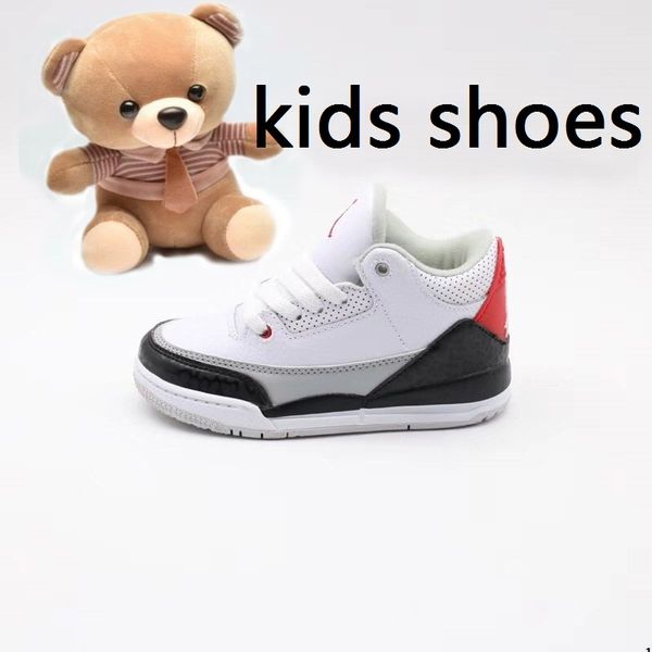

designe 2021 classic children's shoes basketball 3 3s kids boys girls soft elastic sports toddler sneakers trainers jogging size 28-35