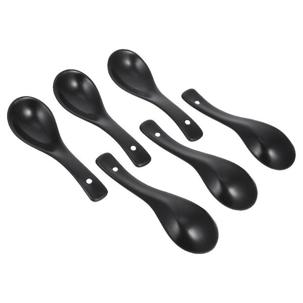 

spoons 6pcs ceramic soup multipurpose porridge delicate
