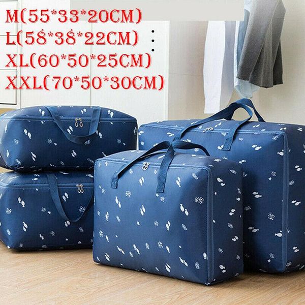 

2021 new waterproof portable clothes storage bag organizer folding closet organizer for pillow quilt blanket quilt bag