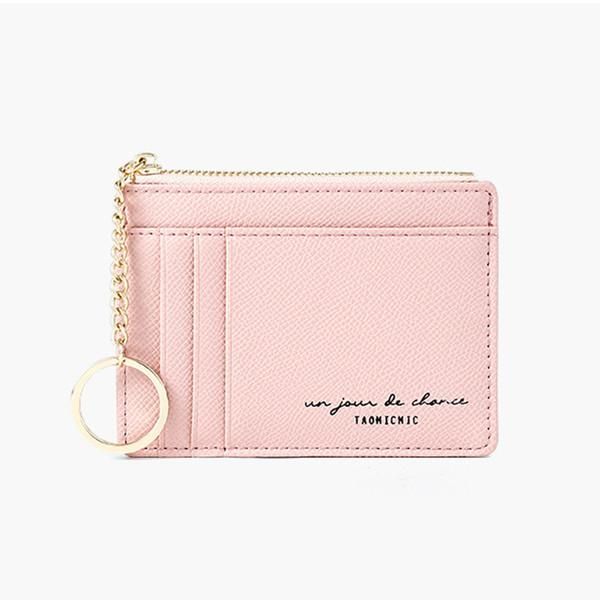 

wallets women slim leather card case holder small wallet cute coin purse girl mini with keychain, Red;black
