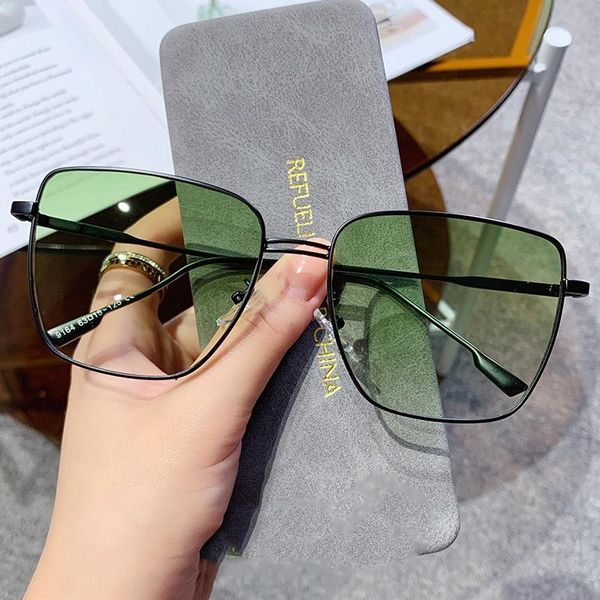 

sunglasses square frame fashion gradient len's women and man vintage luxury oversized design shades sun glasses, White;black